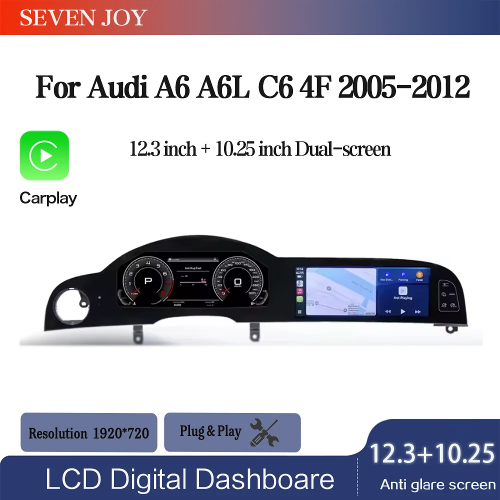 Android 14 For Audi A6 A6L C6 4F 2005 - 2012 Dual screen Digital speed Carplay Auto GPS WIFI Dash Cluster Virtual Cockpit
Android 14 For Audi A6 A6L C6 4F 2005 - 2012 Dual screen Digital speed Carplay Auto GPS WIFI Dash Cluster Virtual Cockpit