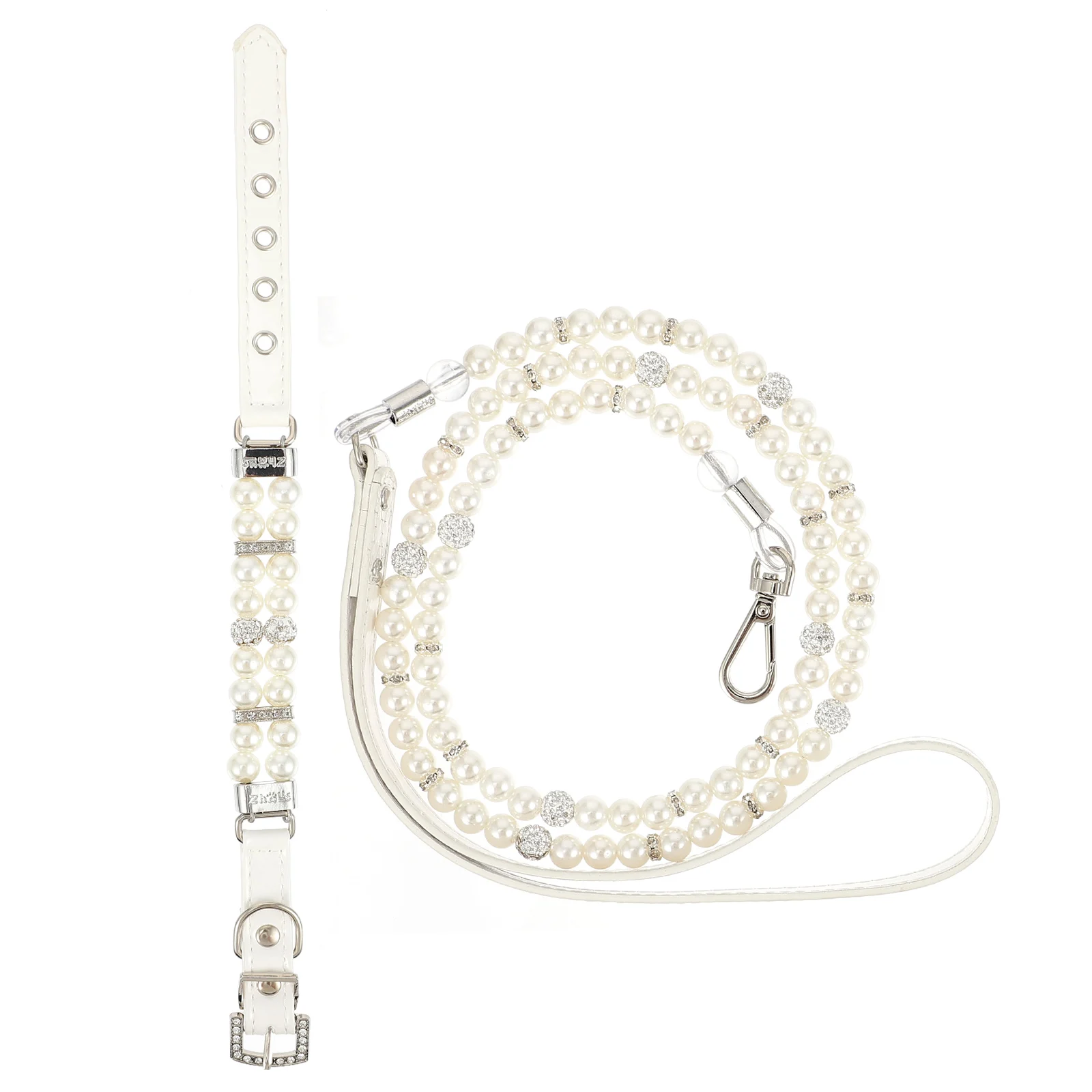 2pcs Dog Pearls Leash Set Adjustable Pet Neckwear For Outdoor Walking Training Safety Puppy Collar Dog Collar Set Parties
2pcs Dog Pearls Leash Set Adjustable Pet Neckwear For Outdoor Walking Training Safety Puppy Collar Dog Collar Set Parties