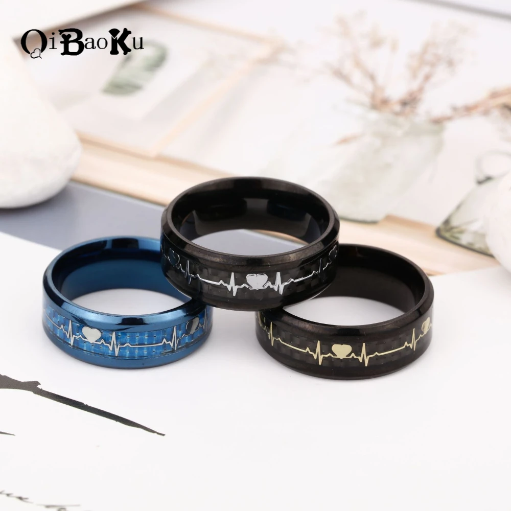 Fashion Punk Stainless Steel Ring for Man Blue Black Carbon Brazed Heart-shaped Couple Pairing Fine Ring Valentine's Day Gift
Fashion Punk Stainless Steel Ring for Man Blue Black Carbon Brazed Heart-shaped Couple Pairing Fine Ring Valentine's Day Gift
