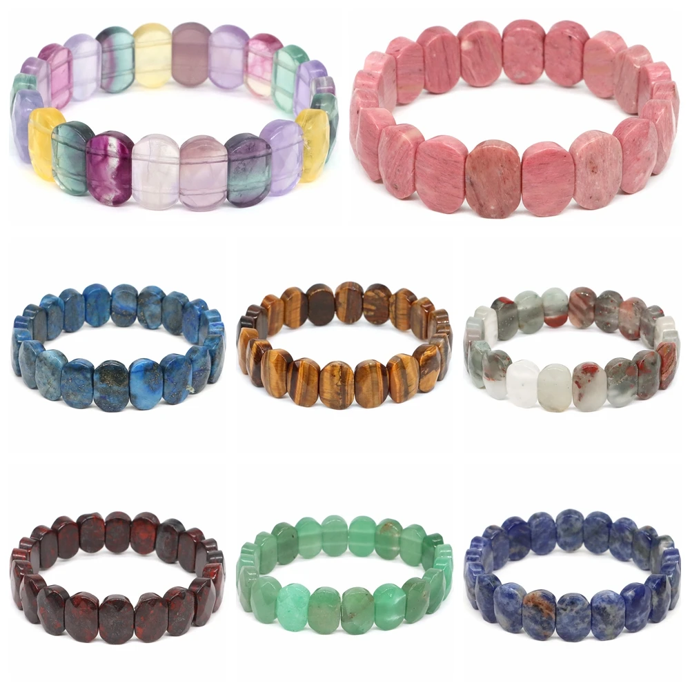 10x14mm Rectangle Beads Elastic Bangles Bracelets Natural Stone Lapis Lazuli Fluorite Trendy Energy Healing Crystal Yoga Jewelry
10x14mm Rectangle Beads Elastic Bangles Bracelets Natural Stone Lapis Lazuli Fluorite Trendy Energy Healing Crystal Yoga Jewelry