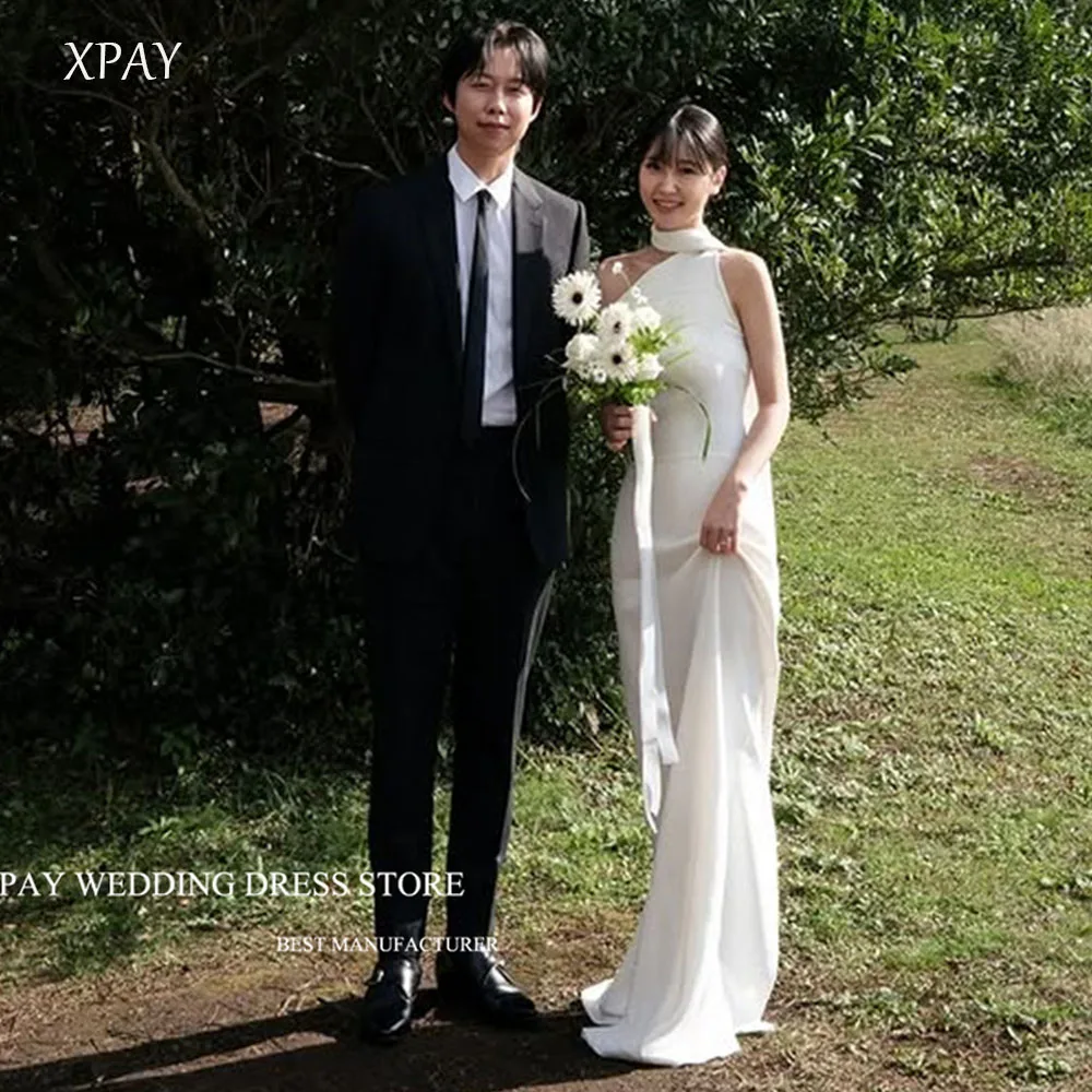 XPAY Simple White Ribbon Necklace Evening Dresses Korea Wedding Photo shoot One-Shoulder Formal Party Gowns Corset Back Custom
XPAY Simple White Ribbon Necklace Evening Dresses Korea Wedding Photo shoot One-Shoulder Formal Party Gowns Corset Back Custom
