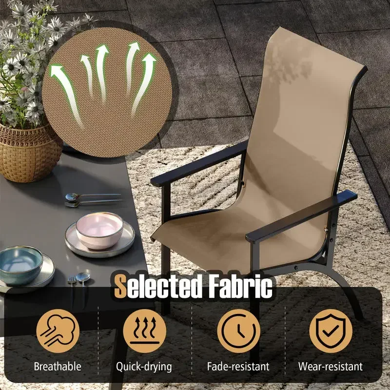 Outdoor Adirondack Chair with High Back and Metal Frame for Porch Garden-Coffee
Outdoor Adirondack Chair with High Back and Metal Frame for Porch Garden-Coffee