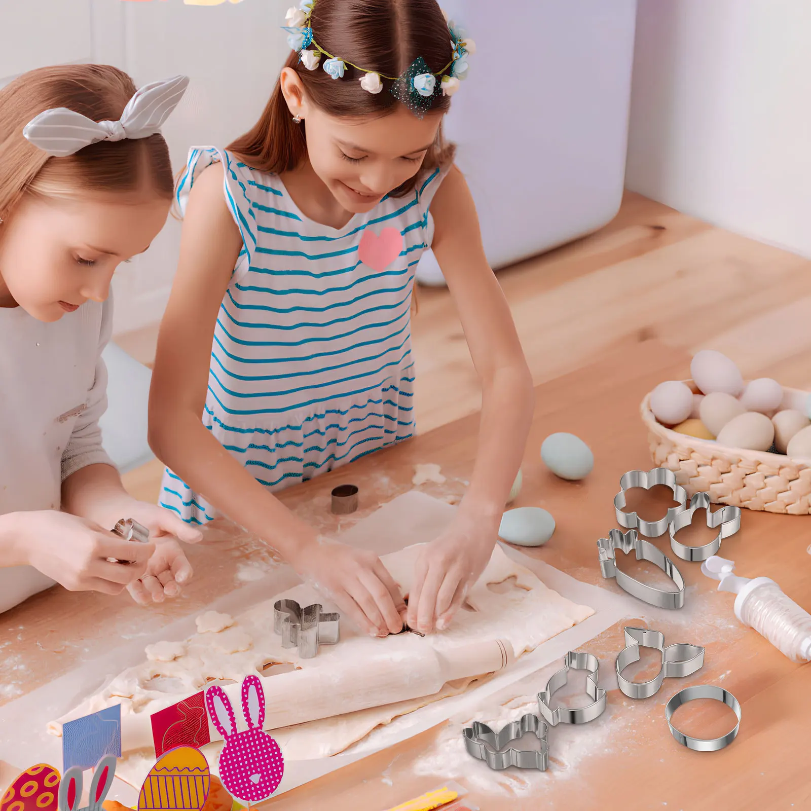 1Set Cookie Cutters Variety Pack Stainless Steel Animal Shapes Easter Cookie Molds Rabbit Baking Crafts Birthday Festival
1Set Cookie Cutters Variety Pack Stainless Steel Animal Shapes Easter Cookie Molds Rabbit Baking Crafts Birthday Festival