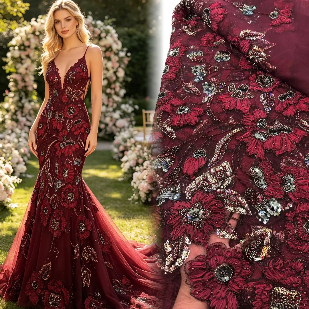5 Yards Latest Franch 3d Flower Lace Fabric High Quality Embroidery Beaded Mesh Fabric For Women Wedding Party Dress Sewing2026
5 Yards Latest Franch 3d Flower Lace Fabric High Quality Embroidery Beaded Mesh Fabric For Women Wedding Party Dress Sewing2026