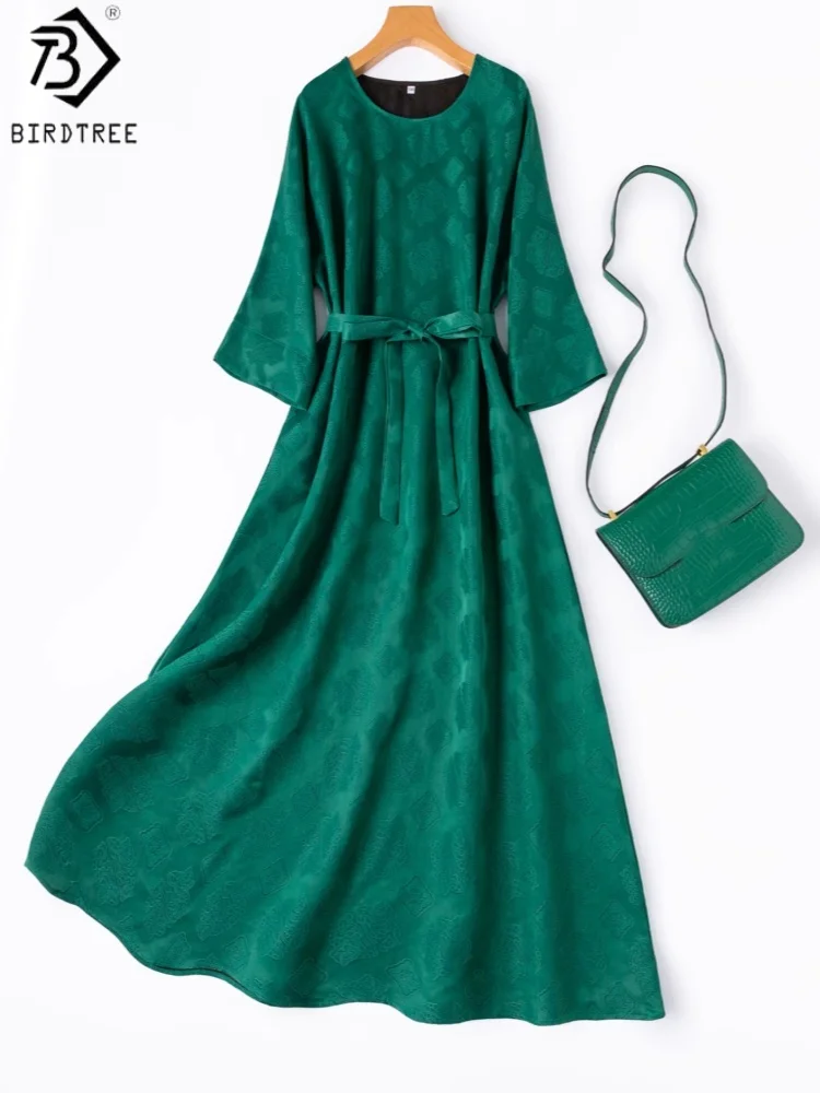 BirdTree, 45MM 100%Real Silk Dress, Jacquard Heavy Satin Xiangyun Gauze, Women Elegant O-neck Dresses, 2026 Spring New D62011JF
BirdTree, 45MM 100%Real Silk Dress, Jacquard Heavy Satin Xiangyun Gauze, Women Elegant O-neck Dresses, 2026 Spring New D62011JF