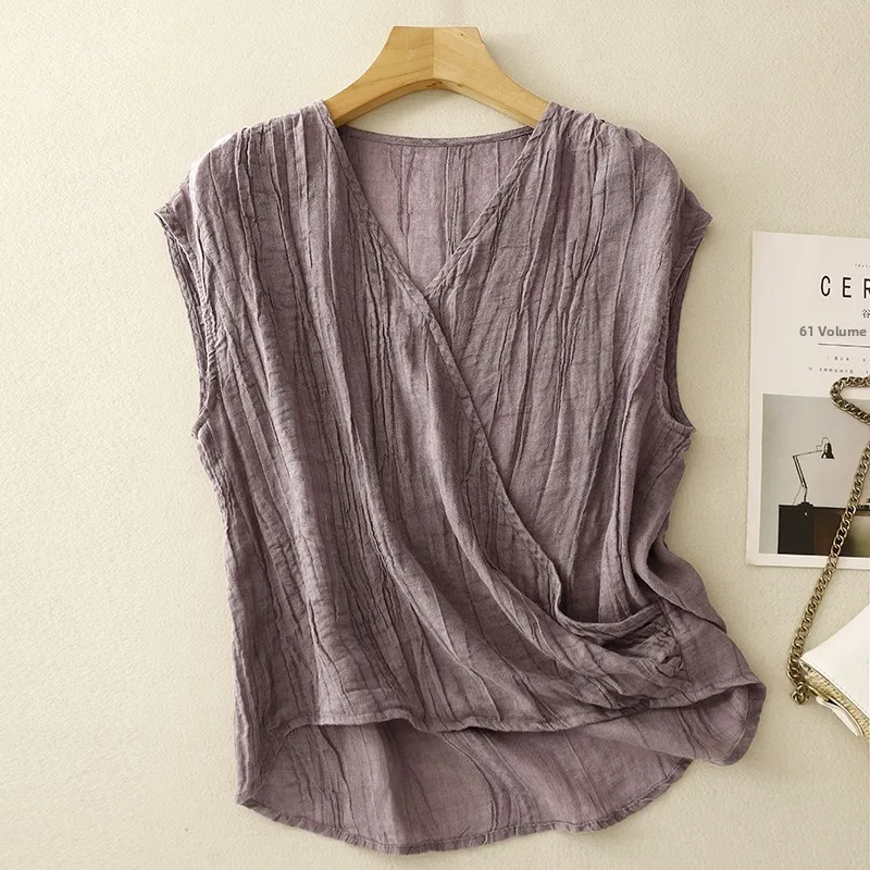 plus Size Women's Cotton Linen Base Shirt round Neck Short Sleeve Top T-Shirt New Arrival Spring Summer Comfortable Casual Wear
plus Size Women's Cotton Linen Base Shirt round Neck Short Sleeve Top T-Shirt New Arrival Spring Summer Comfortable Casual Wear