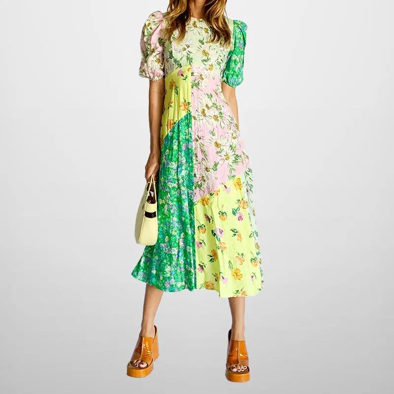 2025 New Women's Elegant and Fashionable Printed Puff Sleeve round Neck Dress C001
2025 New Women's Elegant and Fashionable Printed Puff Sleeve round Neck Dress C001