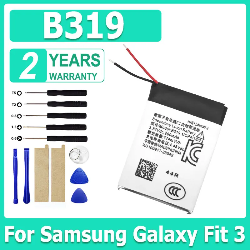 High Quality Replacement Battery B319 200mAh For Samsung Galaxy Fit 3 Fit3 watch batteria akku + Free Tools
High Quality Replacement Battery B319 200mAh For Samsung Galaxy Fit 3 Fit3 watch batteria akku + Free Tools