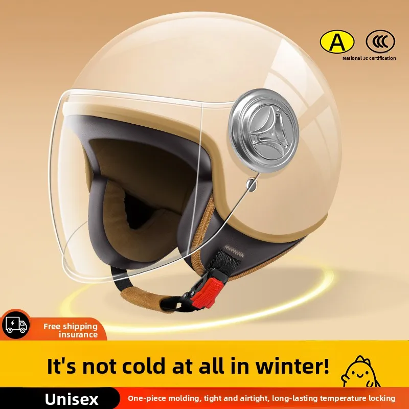 Ретро мотоциклетный шлем, мужской и женский мотоциклетный защитный шлем, электрический велосипед, полушлем Four Seasons 3/4
Ретро мотоциклетный шлем, мужской и женский мотоциклетный защитный шлем, электрический велосипед, полушлем Four Seasons 3/4