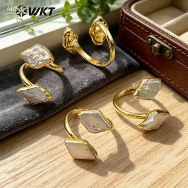 WT-R326 Natural Double Freshwater Pearl Design Can Be Adjustable Ring For Women Daily Simple Retro Fine Accessory
WT-R326 Natural Double Freshwater Pearl Design Can Be Adjustable Ring For Women Daily Simple Retro Fine Accessory