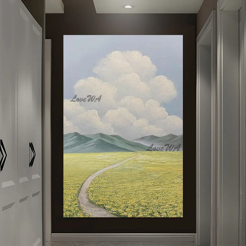 Green Fields Abstract Canvas Picture Unframed Mountain Beautiful Handmade Natural Scenery Painting Art And Craft Wall Decor
Green Fields Abstract Canvas Picture Unframed Mountain Beautiful Handmade Natural Scenery Painting Art And Craft Wall Decor