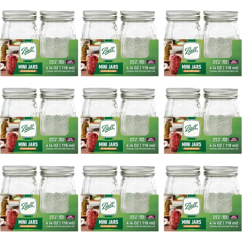 Mini Glass Storage Jars, 4 oz, Set of 36, Quarter Pint
Mini Glass Storage Jars, 4 oz, Set of 36, Quarter Pint