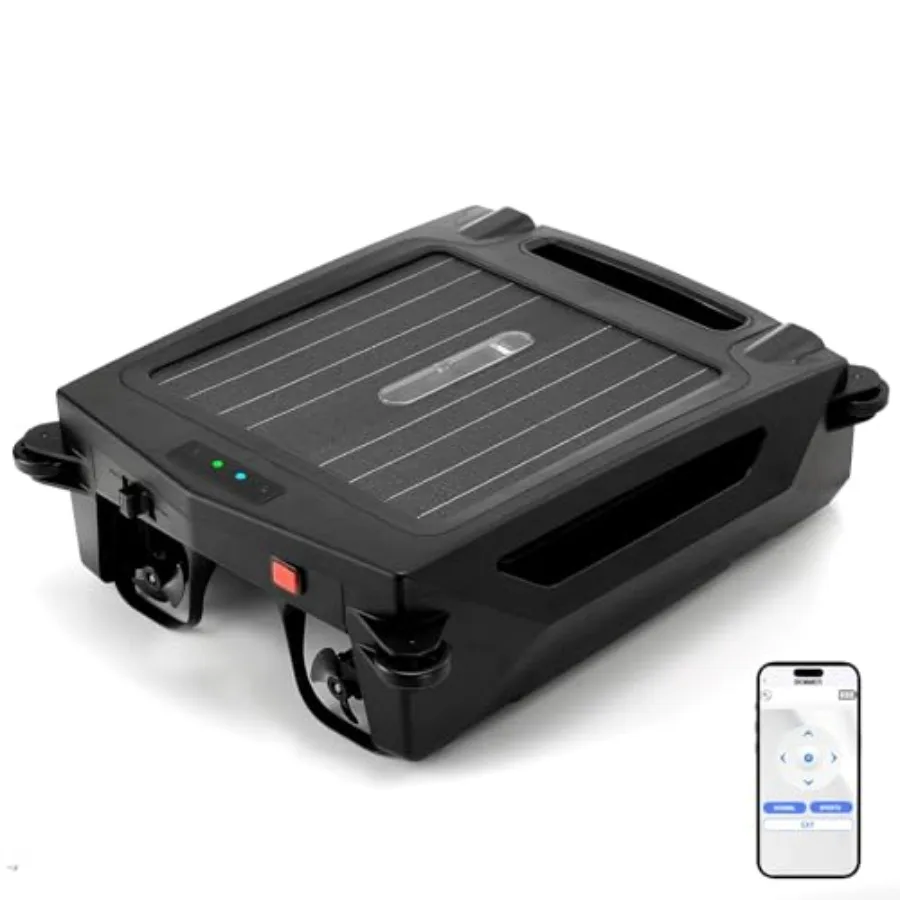 Solar Powered Robotic Pool Skimmer for Above Ground In-Ground Pools, ABS Plastic, Black, 24/7 Continuous Cleaning with App Cont
Solar Powered Robotic Pool Skimmer for Above Ground In-Ground Pools, ABS Plastic, Black, 24/7 Continuous Cleaning with App Cont