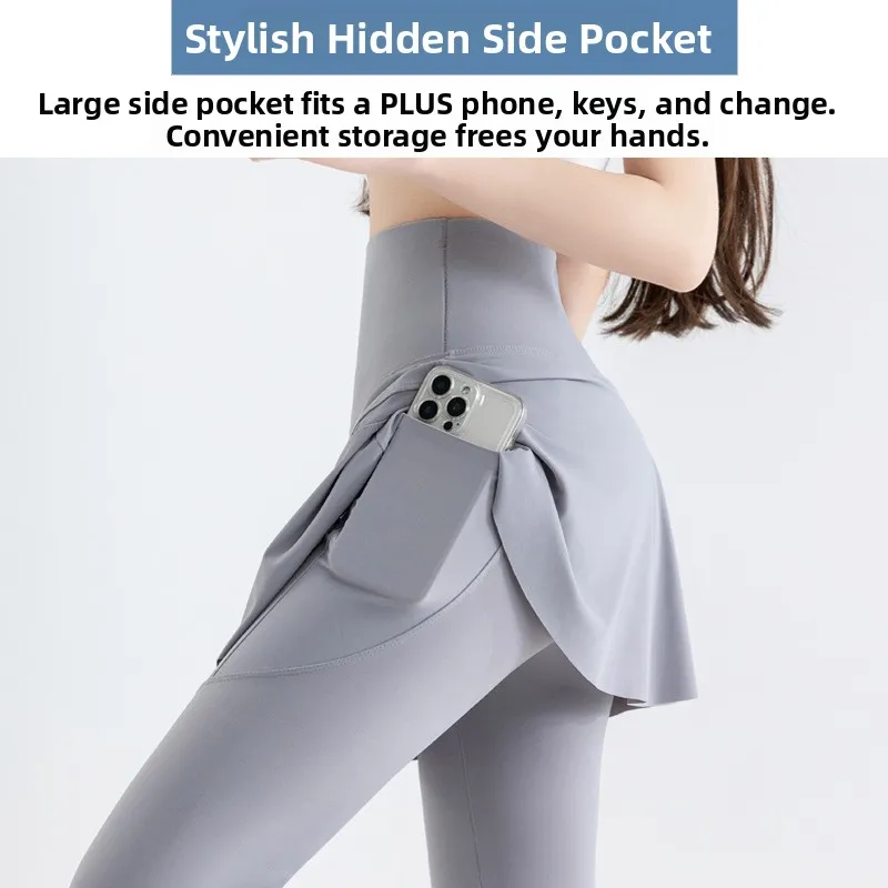 High Waist Yoga Pants kets Seven-Five Boting Skirt Pants Abdomen-Including Large Size Nylon Fabric Folded Spring New
High Waist Yoga Pants kets Seven-Five Boting Skirt Pants Abdomen-Including Large Size Nylon Fabric Folded Spring New