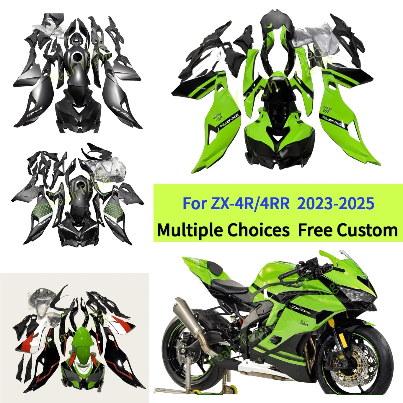 ZX4R Full Fairing Kit for Kawasaki ZX 4RR 2023 2024 2025 ZX4RR ZX25R | green black Bodykits
ZX4R Full Fairing Kit for Kawasaki ZX 4RR 2023 2024 2025 ZX4RR ZX25R | green black Bodykits