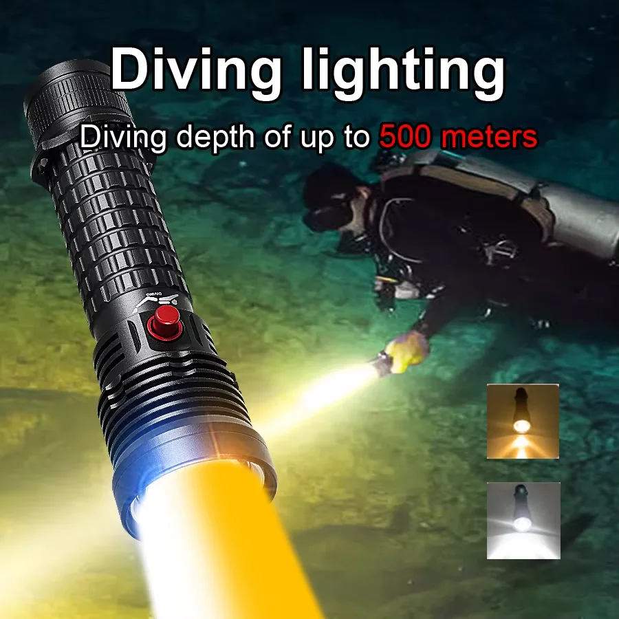 2025 Professional Diving Flashlight USB Rechargeable Torch IPX8 Waterproof Diving Lamp Built-in Battery Underwater Diving Torch
2025 Professional Diving Flashlight USB Rechargeable Torch IPX8 Waterproof Diving Lamp Built-in Battery Underwater Diving Torch