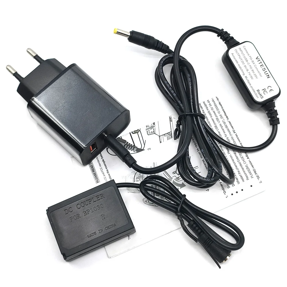 PD Charger+BP1030 Dummy Battery DC Coupler USB Type C Power Cable For Samsung NX200 NX210 NX1000 NX300 NX2000 BP1130 Camera
PD Charger+BP1030 Dummy Battery DC Coupler USB Type C Power Cable For Samsung NX200 NX210 NX1000 NX300 NX2000 BP1130 Camera