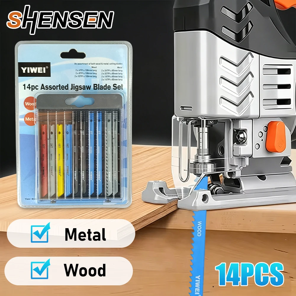 14Pcs Jig Saw Blade Set Universal Cutting for Wood Metal Plastic Aluminum
14Pcs Jig Saw Blade Set Universal Cutting for Wood Metal Plastic Aluminum