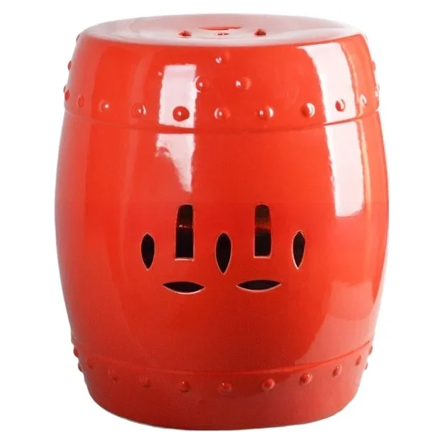 Medium and high temperature color glazed ceramic stool garden, outdoor stool shoe changing stool, red stool ceramic
Medium and high temperature color glazed ceramic stool garden, outdoor stool shoe changing stool, red stool ceramic