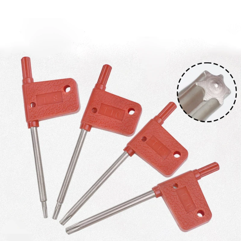 10pcs/lot Red Flag Torx Wrench T7 T8 T9 T10 T15 T20 Screwdriver wrench Machine Tool Accessories Components
10pcs/lot Red Flag Torx Wrench T7 T8 T9 T10 T15 T20 Screwdriver wrench Machine Tool Accessories Components