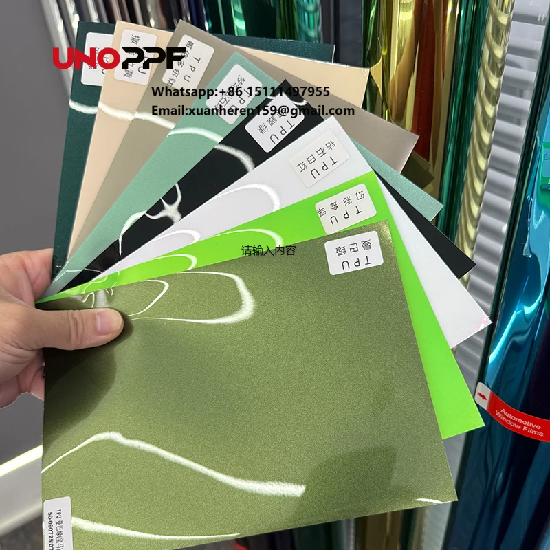 Premium Automotive Color Change Film Self-Healing TPU with Hydrophobic Coating for Paint Protection Colors TPU Color PPF
Premium Automotive Color Change Film Self-Healing TPU with Hydrophobic Coating for Paint Protection Colors TPU Color PPF