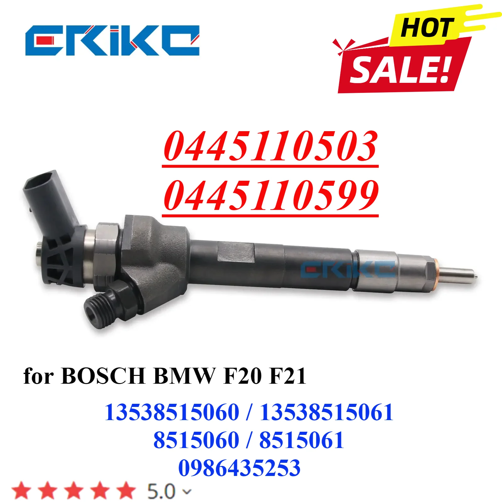 0445110503 Diesel Fuel Injector 0445110599 Auto Part 8515060 8515061 for BOSCH BMW F20 F21 8515060 13538515061 13538515060
0445110503 Diesel Fuel Injector 0445110599 Auto Part 8515060 8515061 for BOSCH BMW F20 F21 8515060 13538515061 13538515060