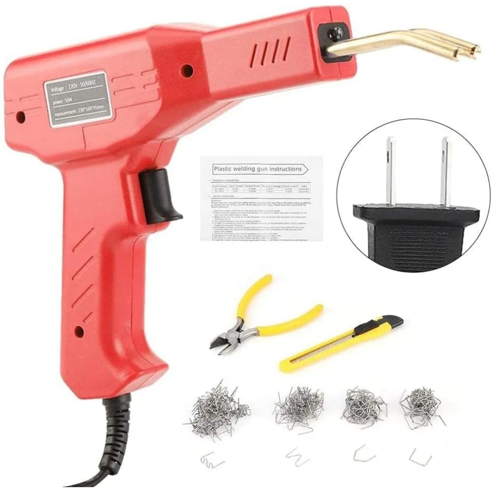 Car Bumper Repair Welder Kit, Professional Staple Design Hot Plastic Welding Gun Set 2 Colors Electronic Soldering Gun Kit with
Car Bumper Repair Welder Kit, Professional Staple Design Hot Plastic Welding Gun Set 2 Colors Electronic Soldering Gun Kit with