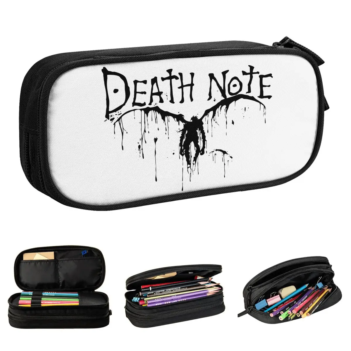 Riuk Death Note пенал с держателем для ручек сумка для девочек и мальчиков большие школьные принадлежности для хранения пеналы на молнии
Riuk Death Note пенал с держателем для ручек сумка для девочек и мальчиков большие школьные принадлежности для хранения пеналы на молнии