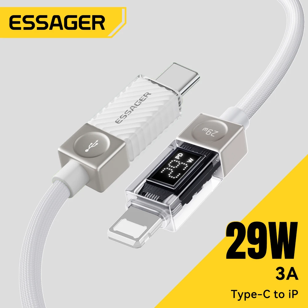 Essager 29W USB C Cable for iPhone 14 13 12 Pro Max XR 8 PD Fast Charging for iPhone Charger Cable for MacBook iPad Type C Cable
Essager 29W USB C Cable for iPhone 14 13 12 Pro Max XR 8 PD Fast Charging for iPhone Charger Cable for MacBook iPad Type C Cable