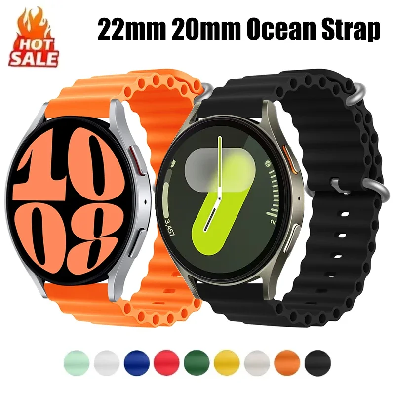 Ocean watch band For Samsung Galaxy Watch 6 4-classic/5-Pro-3/active 2/Gear Silicone 22mm 20mm Bracelet Huawei GT 2 3 pro strap
Ocean watch band For Samsung Galaxy Watch 6 4-classic/5-Pro-3/active 2/Gear Silicone 22mm 20mm Bracelet Huawei GT 2 3 pro strap