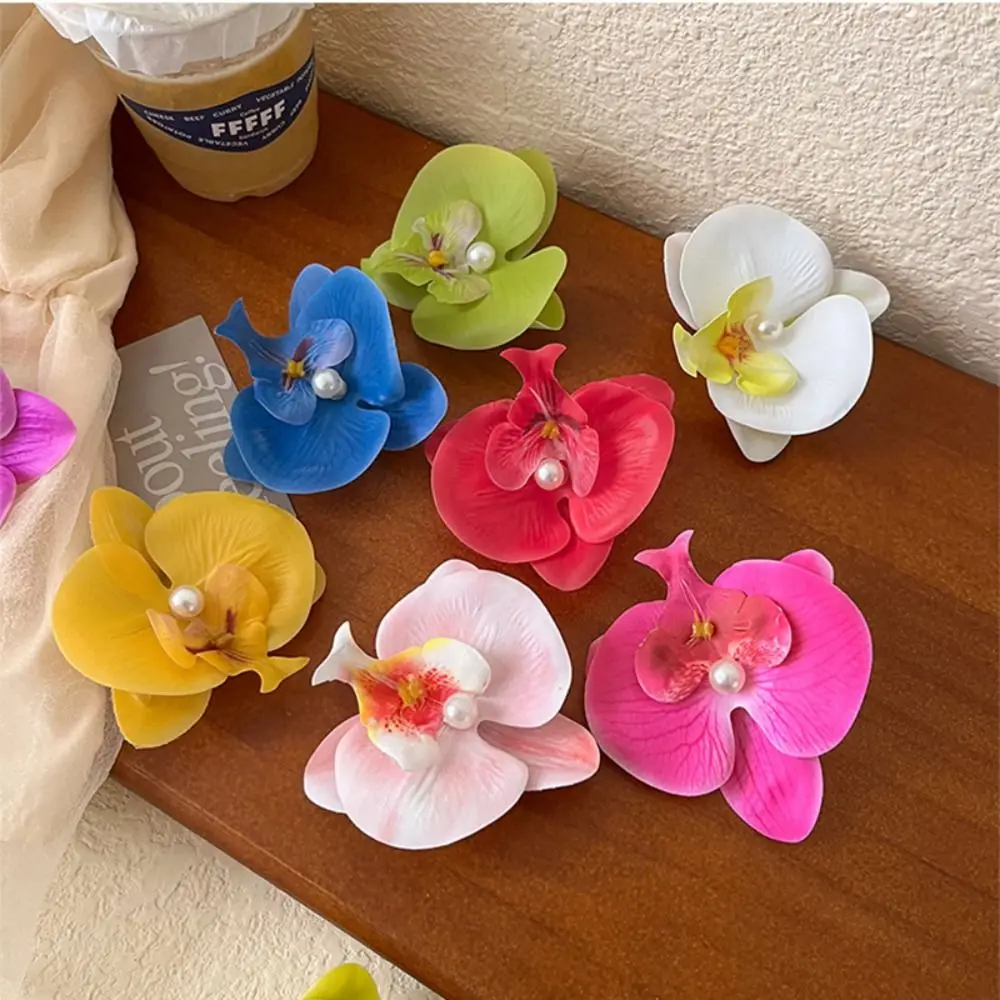 Hawaii Pearl Orchid Flower Hair Clip Colorful Barrette Tropical Beach Holiday Headdress Duckbill Clip Bridal Hairpin
Hawaii Pearl Orchid Flower Hair Clip Colorful Barrette Tropical Beach Holiday Headdress Duckbill Clip Bridal Hairpin