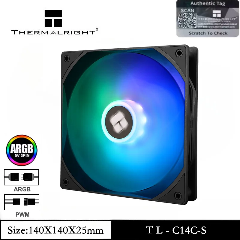 Thermalright TL-C14C-S 1/3/5 шт. Вентилятор процессора 140 мм ARGB Корпус-кулер 4-контактный ШИМ с подшипником S-FDB в комплекте Вентилятор корпуса до 1500 об/мин
Thermalright TL-C14C-S 1/3/5 шт. Вентилятор процессора 140 мм ARGB Корпус-кулер 4-контактный ШИМ с подшипником S-FDB в комплекте Вентилятор корпуса до 1500 об/мин