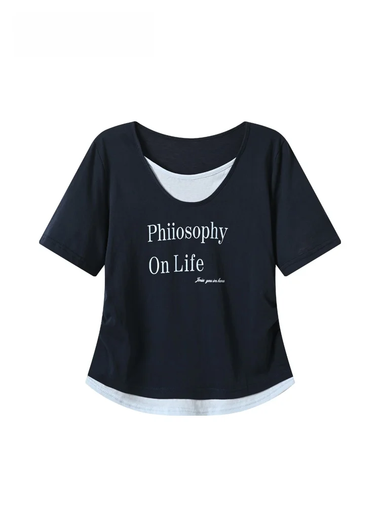 Loose Short Sleeve T-Shirt Women's plus Size Summer New Style Casual Fashion Print Cotton Polyester Blend Regular Length
Loose Short Sleeve T-Shirt Women's plus Size Summer New Style Casual Fashion Print Cotton Polyester Blend Regular Length