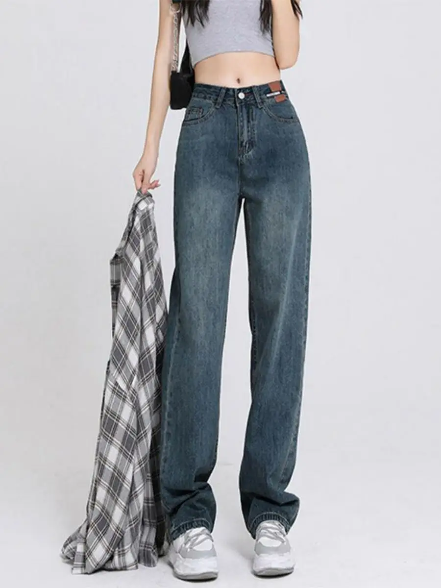 Женские джинсы с высокой талией и широкими штанинами в стиле ретро, осенне-зимние, с дизайнерской этикеткой, свободного кроя, больших размеров, длиной в пол
Женские джинсы с высокой талией и широкими штанинами в стиле ретро, осенне-зимние, с дизайнерской этикеткой, свободного кроя, больших размеров, длиной в пол