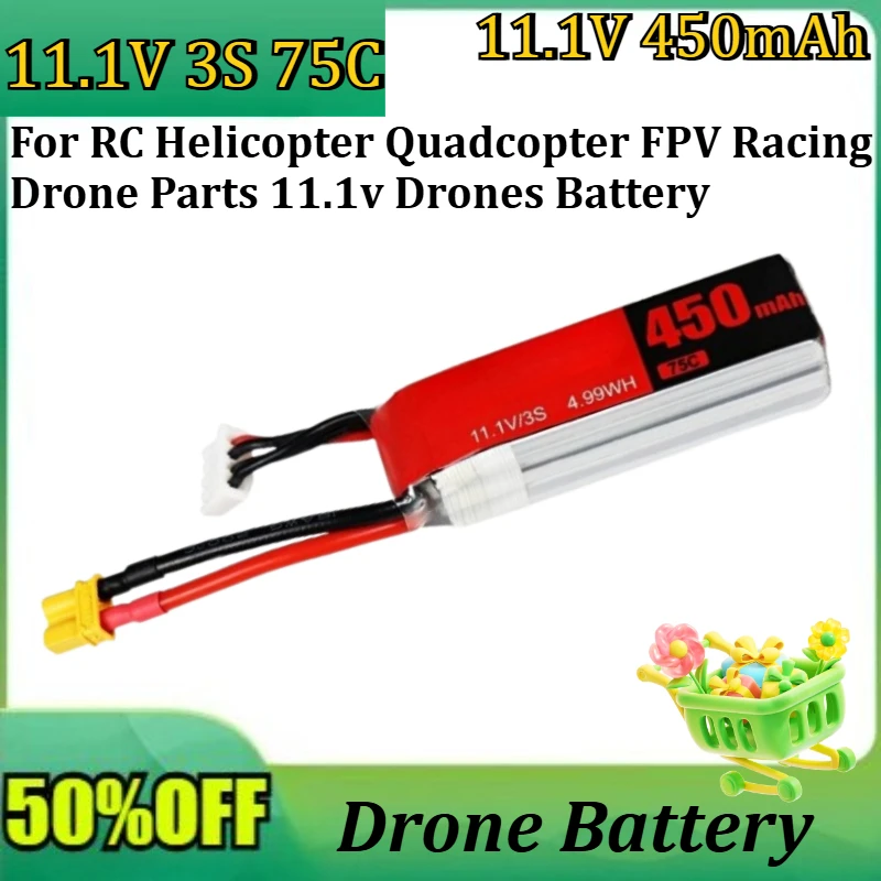 3S 11.1V 450mAh 75C LiPo Battery For RC Helicopter Quadcopter FPV Racing Drone Parts 11.1v Drones Battery With XT30 Plug
3S 11.1V 450mAh 75C LiPo Battery For RC Helicopter Quadcopter FPV Racing Drone Parts 11.1v Drones Battery With XT30 Plug