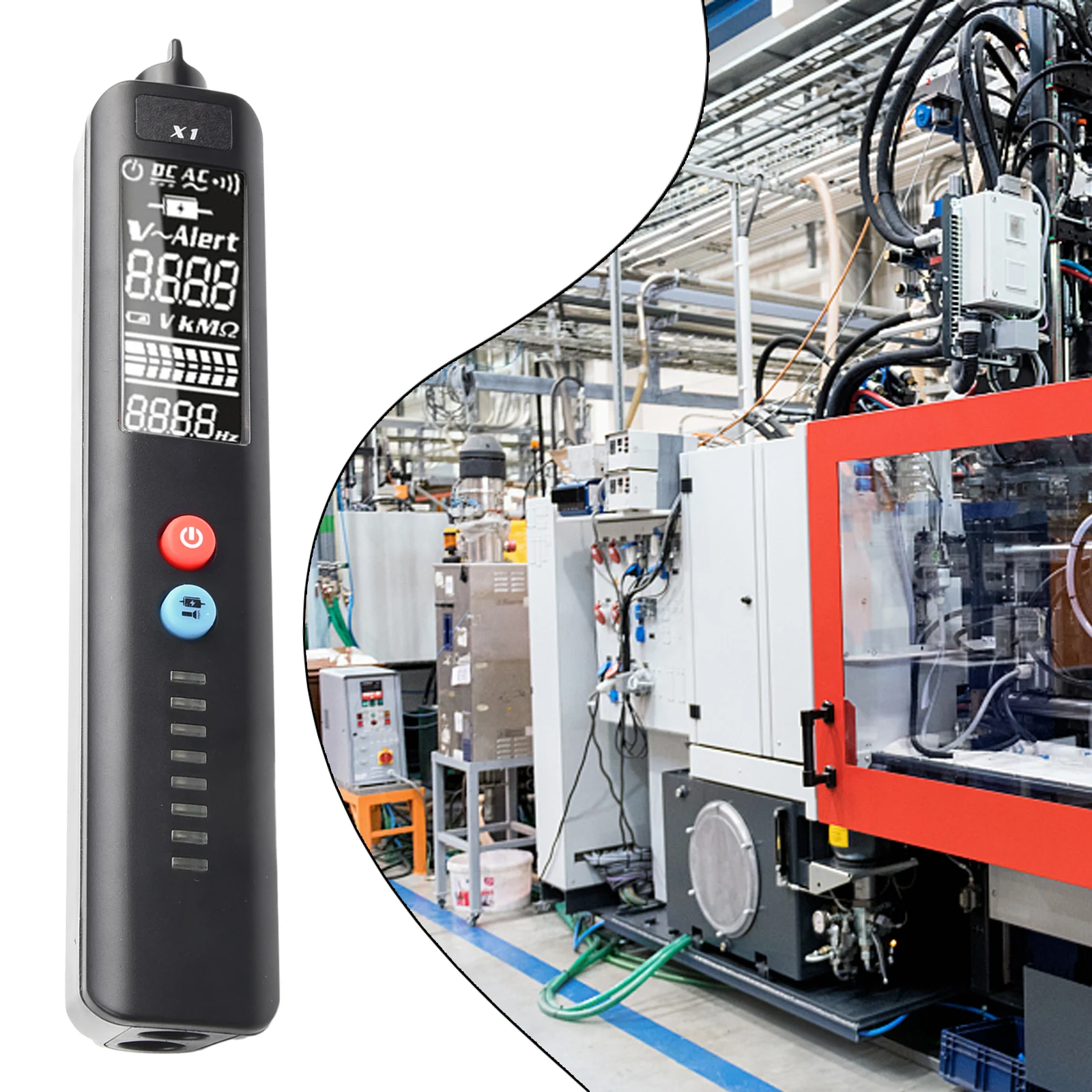 Compact and Lightweight X1 Voltage Detector Multimeter Tester for Noncontact Electric Pen Live Wire Inspection
Compact and Lightweight X1 Voltage Detector Multimeter Tester for Noncontact Electric Pen Live Wire Inspection