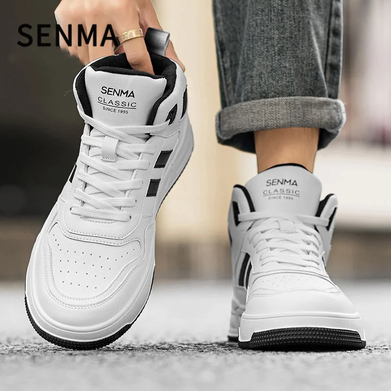 SENMA Men's High Top Skate Sneakers Comfortable Running Walking Shoes Outdoor Casual Sports Shoes White Leather Shoes Mens Flats
SENMA Men's High Top Skate Sneakers Comfortable Running Walking Shoes Outdoor Casual Sports Shoes White Leather Shoes Mens Flats