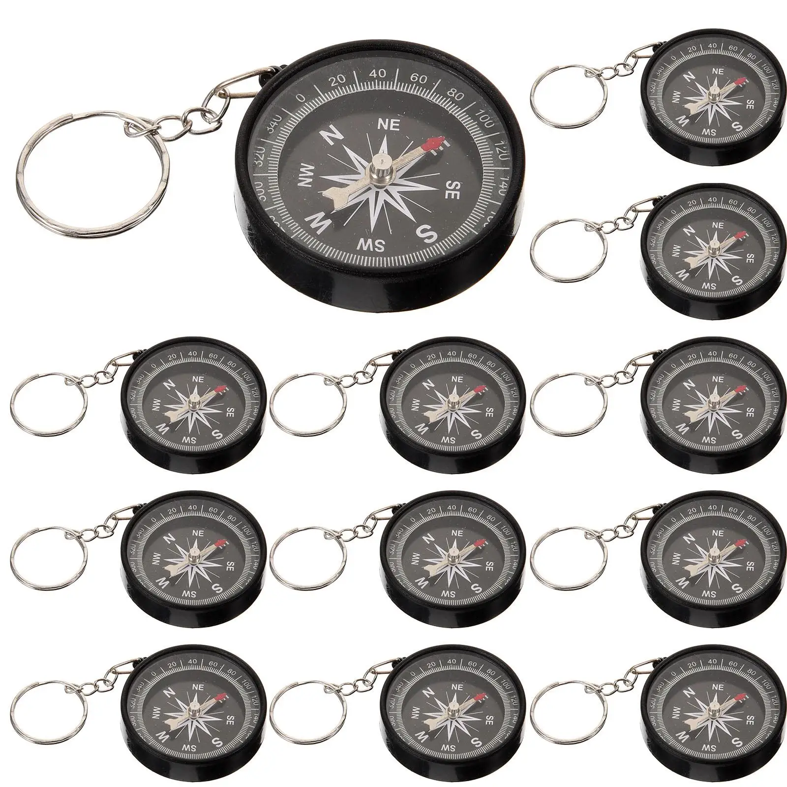 12Pcs Compass Keychain Unique Alloy Design Long Use Elegant Gift Birthday Christmas Children Treasure Hunt Camping Hiking
12Pcs Compass Keychain Unique Alloy Design Long Use Elegant Gift Birthday Christmas Children Treasure Hunt Camping Hiking