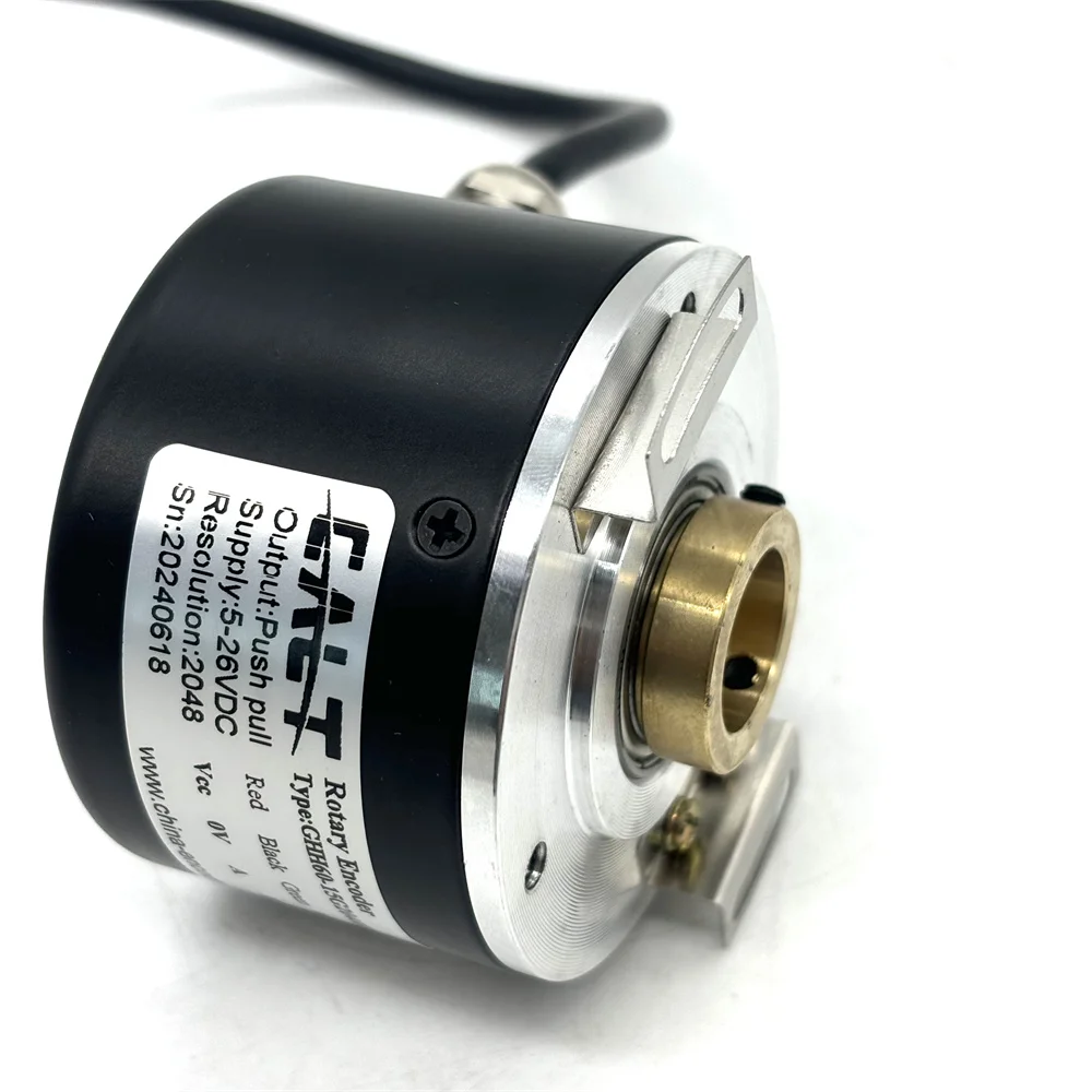 15mm hole CALT hollow incremental encoder 2048ppr GHH60-15G2048BMP526
15mm hole CALT hollow incremental encoder 2048ppr GHH60-15G2048BMP526