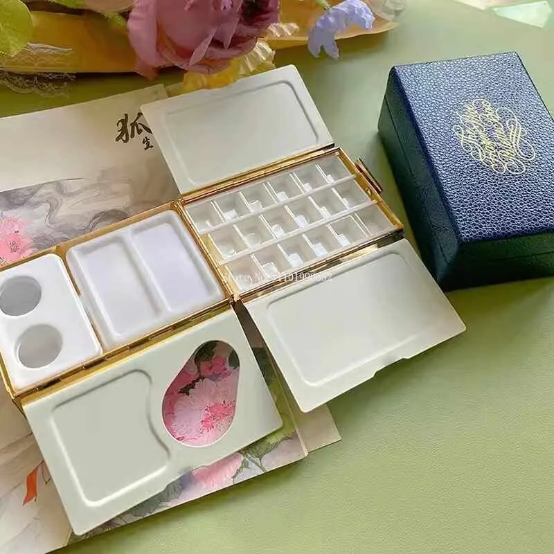 18 Grid Brass Watercolor Painting Empty Box Travel Sketch Water Color Palette Portable Art Pigment Storage Art Supplies Box
18 Grid Brass Watercolor Painting Empty Box Travel Sketch Water Color Palette Portable Art Pigment Storage Art Supplies Box