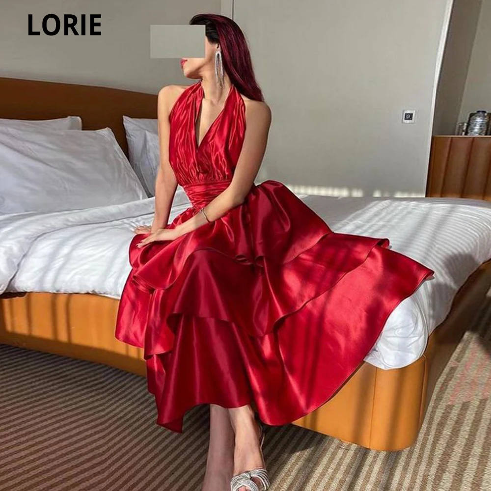 LORIE Halter Red Evening Dresses 2023 Formal Satin Prom Party Gowns Floor Length Tiered A-line Princess Dress Robe De Soirée
LORIE Halter Red Evening Dresses 2023 Formal Satin Prom Party Gowns Floor Length Tiered A-line Princess Dress Robe De Soirée