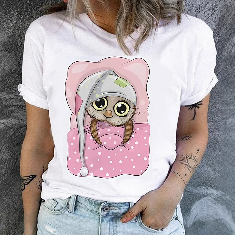 Cute Cartoon Owl Europe United States Round Neck Round Neck Thin T-shirt Woman Graphic T Shirts Summer polyester fiber fabric
Cute Cartoon Owl Europe United States Round Neck Round Neck Thin T-shirt Woman Graphic T Shirts Summer polyester fiber fabric