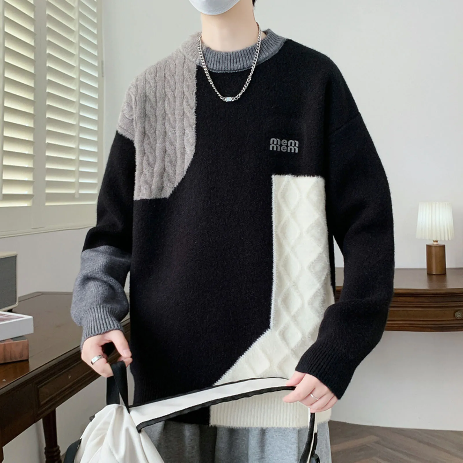 Mens Sweaters Fashion Turtleneck 2024 Autumn Winter Knitted Patchwork Pullovers New Korean Streetwear Pullover Casual Clothing
Mens Sweaters Fashion Turtleneck 2024 Autumn Winter Knitted Patchwork Pullovers New Korean Streetwear Pullover Casual Clothing