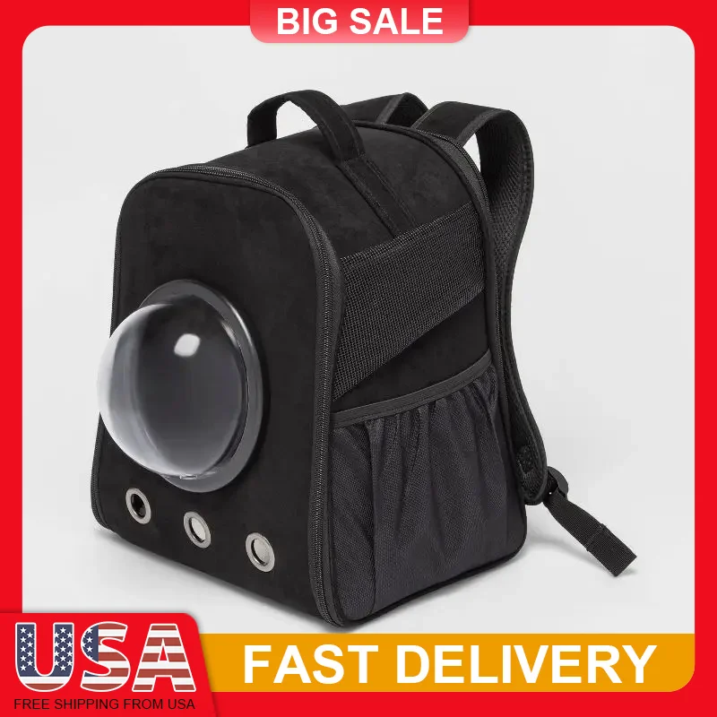 Black Backpack Cat Carrier with Ventilation Window Adjustable Shoulder Strap Padded Interior Pet Travel Bag for Small Animals
Black Backpack Cat Carrier with Ventilation Window Adjustable Shoulder Strap Padded Interior Pet Travel Bag for Small Animals