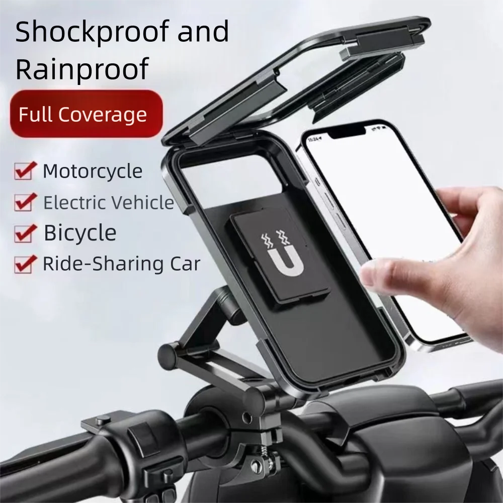 360° Swivel Motorcycle Phone Holder Rearview Mirror Mount Magnetic Mount Bicycle Phone Holder Adjustable Angle Waterproof
360° Swivel Motorcycle Phone Holder Rearview Mirror Mount Magnetic Mount Bicycle Phone Holder Adjustable Angle Waterproof