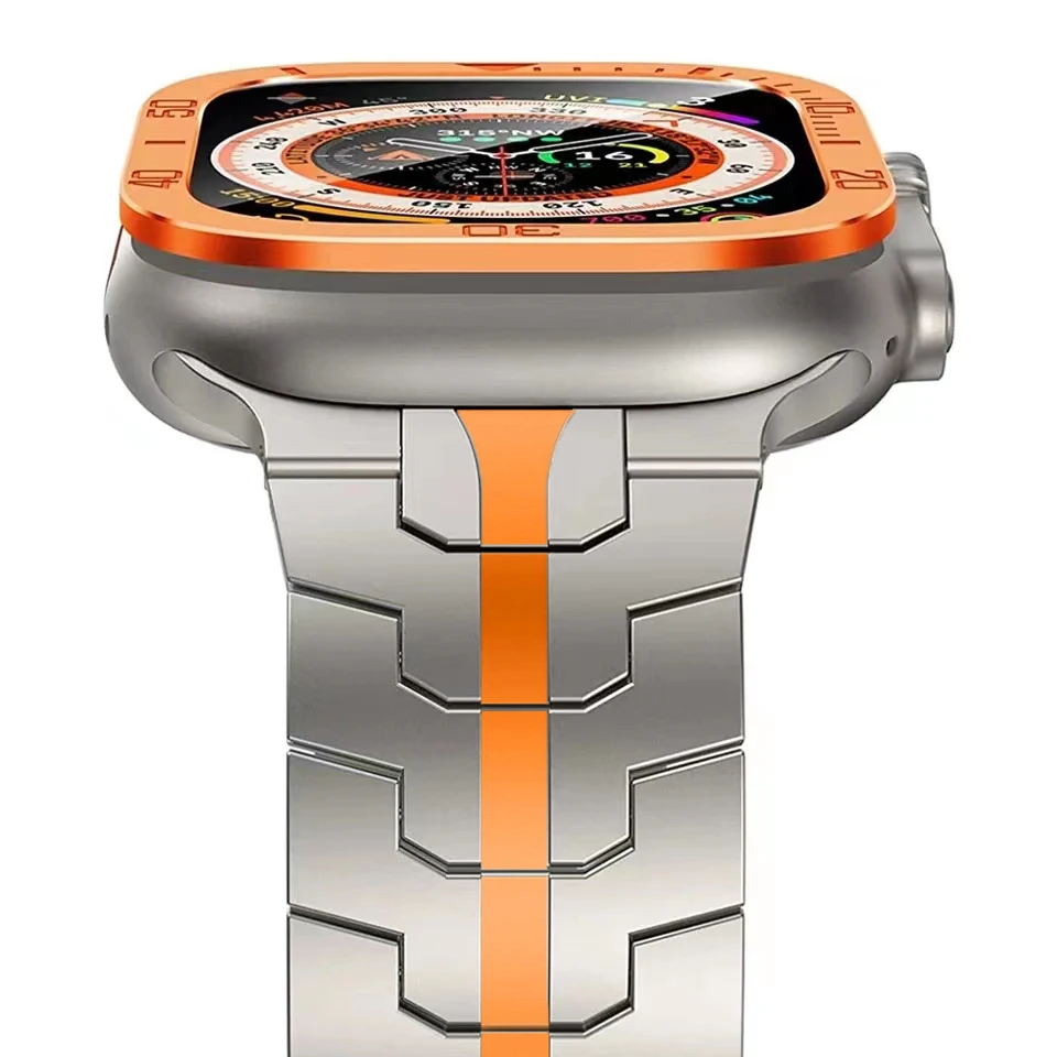 Стеклянная рамка + ремешок из нержавеющей стали для Apple Watch Ultra 49 мм, закаленная защитная пленка для экрана, металлическая крышка, безель, чехол для iWatch 49 ремешок
Стеклянная рамка + ремешок из нержавеющей стали для Apple Watch Ultra 49 мм, закаленная защитная пленка для экрана, металлическая крышка, безель, чехол для iWatch 49 ремешок