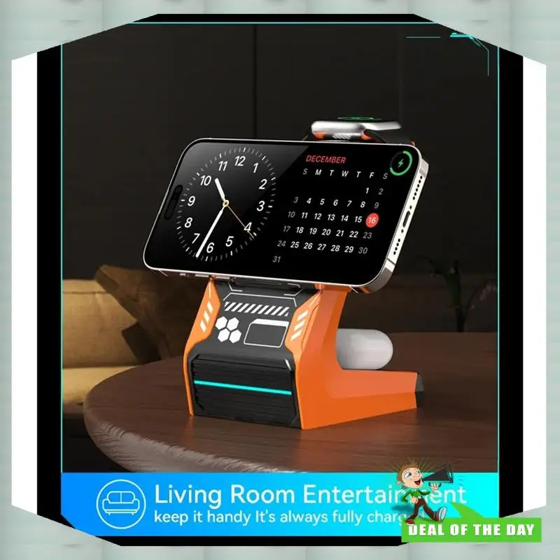 24-часовая доставка, зарядная станция 3-в-1, многофункциональная подставка для мобильного телефона для Iphone 15 14 13 12 Watch/
24-часовая доставка, зарядная станция 3-в-1, многофункциональная подставка для мобильного телефона для Iphone 15 14 13 12 Watch/