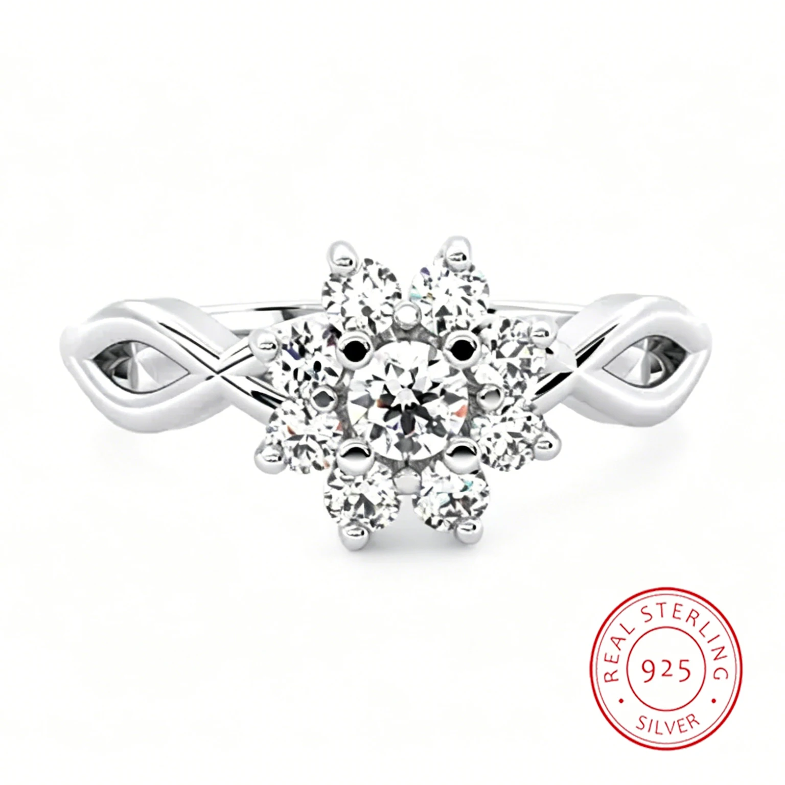 Sparkling Dazzling Wedding Sunflower Finger Rings For Women Real 925 Silver Engagement Statement Female Jewelry
Sparkling Dazzling Wedding Sunflower Finger Rings For Women Real 925 Silver Engagement Statement Female Jewelry
