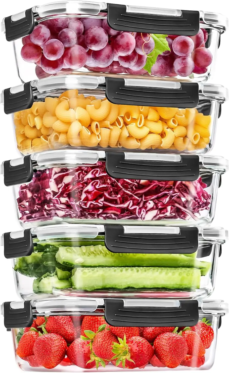 5-Pack 36OZ Glass Food Storage Containers with Lids, Airtight for Lunch Prep, Freezer to Oven Safe
5-Pack 36OZ Glass Food Storage Containers with Lids, Airtight for Lunch Prep, Freezer to Oven Safe
