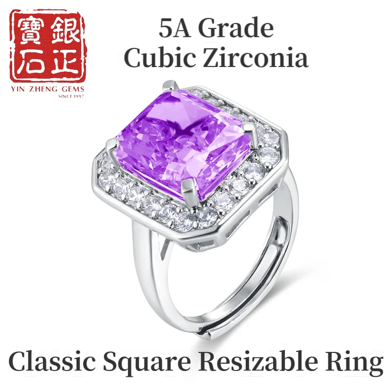 YinZheng 5A Grade Ice Cutting Classic Square 925 Sterling Sliver Resizable Ring Wedding Engagement Valentine Gift Fine Jewelry
YinZheng 5A Grade Ice Cutting Classic Square 925 Sterling Sliver Resizable Ring Wedding Engagement Valentine Gift Fine Jewelry